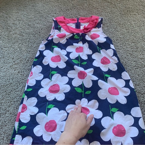 Girls Gymboree Pink Blue Floral Dress Size 10 - Picture 4 of 7